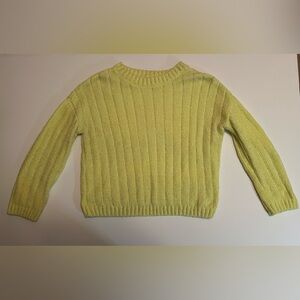 No Boundaries Lemon Ribbed Women's Sweater